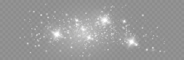 Wall Mural - glitter particles with transparency. vector starry cloud with dust. shining stars