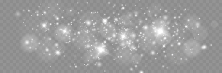 Wall Mural - glitter particles with transparency. vector starry cloud with dust. shining stars