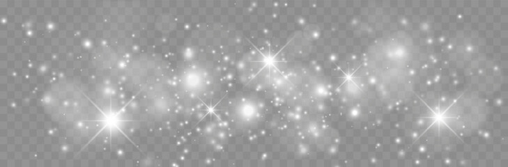 Wall Mural - glitter particles with transparency. vector starry cloud with dust. shining stars