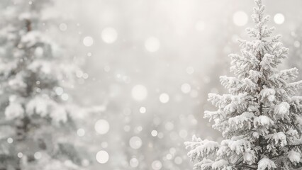 Wall Mural - nature-inspired white blurred background with circular white wallpaper and subtle gray bokeh