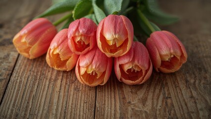 Wall Mural - Tulip design for March background