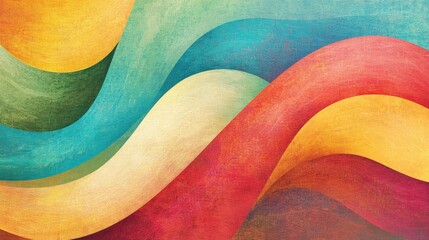 Wall Mural - colorful abstract waves create a vibrant background design for creative projects