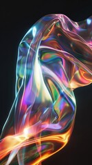 Wall Mural - holographic blurry flare background graphics art.
