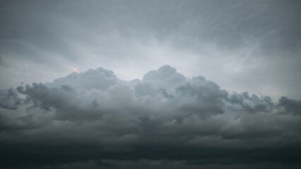 Wall Mural - Heavy cloud cover creating a menacing and bleak environment