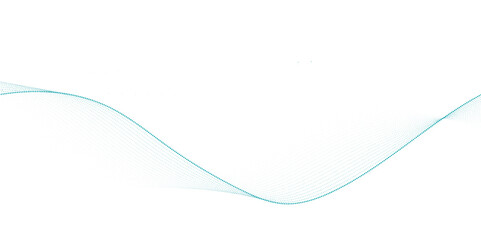 Wall Mural - blue dotted wave line pattern. flowing dot particles wave pattern halftone black gradient smooth cur