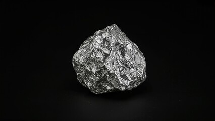 Wall Mural - unrefined silver ore against a black backdrop