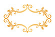 © Md - Decorative vintage gold floral vector frame with ornate leaf and flower swirl elements