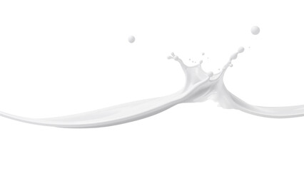 Wall Mural - dramatic isolated milk splash against an elegant transparent backdrop for graphic design excellence