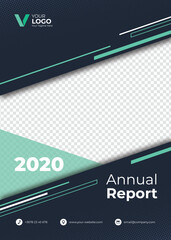 PRINT Colorful abstract annual report template