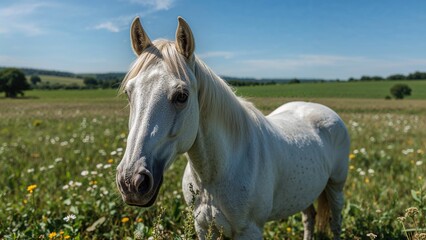 Wall Mural - stunning horse in daylight, photographs of delightful horses amidst nature