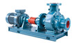 © UmaimaGFX - A blue industrial pump unit featuring a motor connected by a red coupling and mounted on a steel base ready for operation