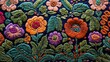 © MechaDesign - Colorful Andean Floral Embroidery: A Vibrant Textile Experience