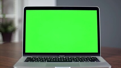 laptop on green screen generated with ai