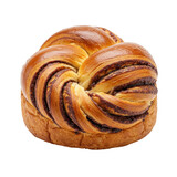 Freshly baked sweet pastry with intricate twisted layers, placed on a clean surface, evoking warmth