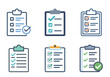 © Bashir Ahammed - Collection of vector clipboards or checklists with check marks and checkboxes
