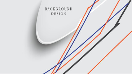 Wall Mural - Modern white background with blue red line light abstract