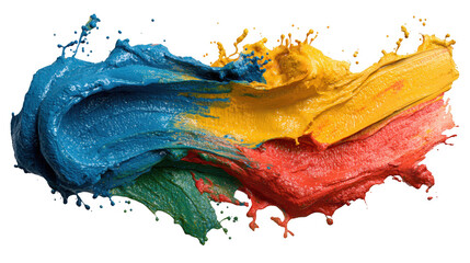 Wall Mural - multicolored paint splash explosion on black background, abstract art and design