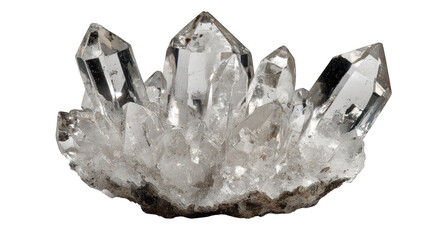 Wall Mural - mesmerizing macro photograph of a sparkling crystal cluster on black background