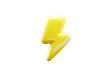 © Akib - Dynamic yellow lightning bolt symbol on transparent background, conveying energy, power, and speed for modern concepts
