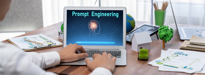 Wall Mural - generative ai virtual assistant tools for prompt engineer and user for ease of engage artificial int
