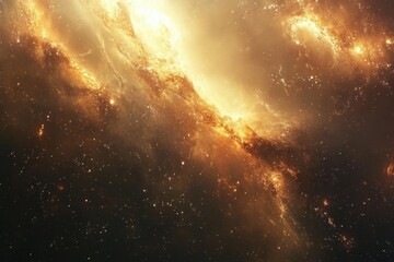 Wall Mural - galactic vortex swirling in outer space amidst glowing stars and cosmic dust, galactic vortex in out