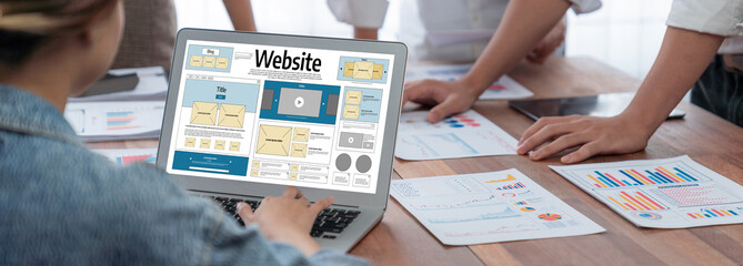 Wall Mural - website design software provide brisk template for online retail business and e-commerce