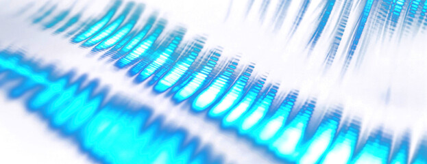Canvas Print - png blue wave blurred risograph light illumination futuristic.