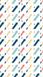 © Azizun - Abstract geometric pattern featuring diagonal stripes in a vibrant palette of teal coral yellow and navy