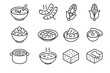 © Olena - Stroke line contour comfort outline minimal set symbol vector food prompt icon