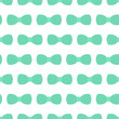 © Gebbi Mur - Green bow. Horizontally arranged bows. Continuous vector pattern. Seamless ornament of cute bow ties. Isolated colorless background. Flat style. Idea for web design.