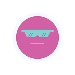 Wall Mural - retro y2k smile sticker. cute emoji icon brings fun vibes. flat design element, abstract shape, nost