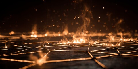 Abstract fire geometric pattern