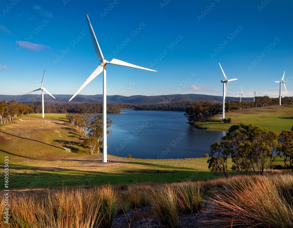 blayney wind farm wind power station at lake carcoar in new south wales ...