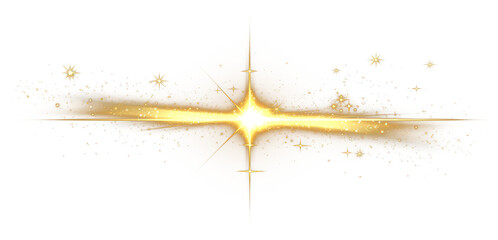 Wall Mural - png a gold glowing light effect lights background flare.