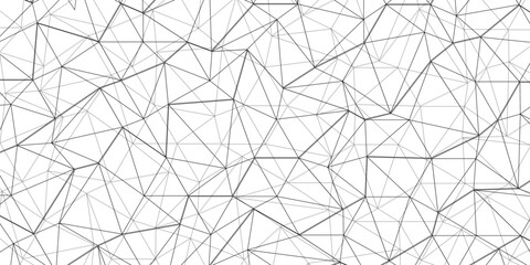 Abstract of simple gray line triangle pattern geometric background .white background creative and geometric shape with white luxury pattern .Gray and white geometric background with low poly triangle