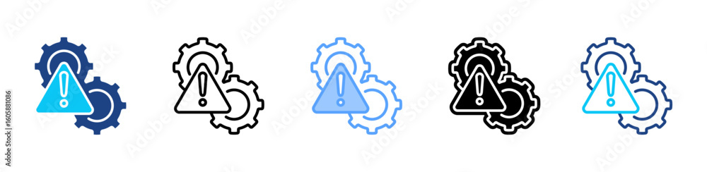 Risk icon sheet multiple style collection Stock Vector | Adobe Stock