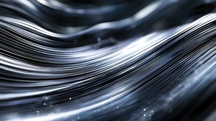 Wall Mural - abstract flowing waves with shine and light, dynamic patterns of motion in dark background environme