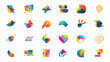 © KOOLAIDMAN100X - A vibrant set of colorful vector icons for your web design