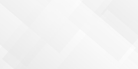 Wall Mural - white and gray overlap triangle geometric technology pattern. minimal rectangle randomly arranged wh
