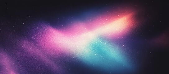 Wall Mural - Shimmering Galaxy Backdrop with Nebula Cloud, Space Dust, Cosmos Hues, Light Effects