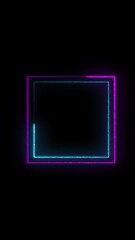 Wall Mural - futuristic sci-fi square portal in space. 3d ai tunnel dots lines. abstract digital data. flow parti