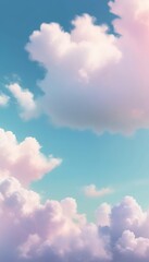 Wall Mural - Beautiful blue sky with clouds. Nature background. 
