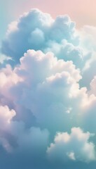 Wall Mural - Beautiful blue sky with clouds. Nature background. 