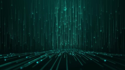 Wall Mural - digital data flow big data and cybersecurity cyberspace background. big data technology lines. 5g wi