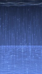 Wall Mural - futuristic abstract background with digital blue light effects data flood of modern digital age. for