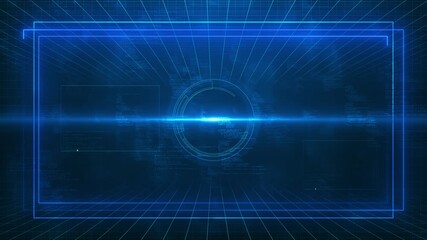 Wall Mural - abstract background digital space technology. futuristic hud screen box light interface sci-fi. futu