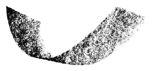 Black crayon brush stroke isolated on transparent background