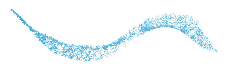 Light blue crayon brush stroke isolated on transparent background