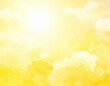 © lalala - Sunny Yellow Watercolor Texture Abstract Sky with Bright Light.