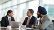 © N7 - Indian Business Leaders in Conference Room with Soft Focus Atmosphere